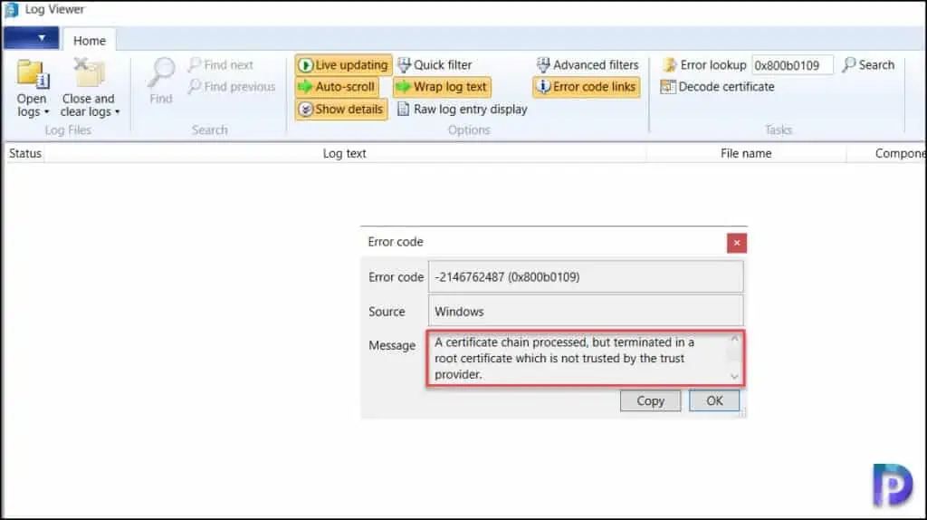 Fix: SCCM Updates Install Error 0x800b0109 | 0x8024b303 3 Translate Error Code 0x800b0109