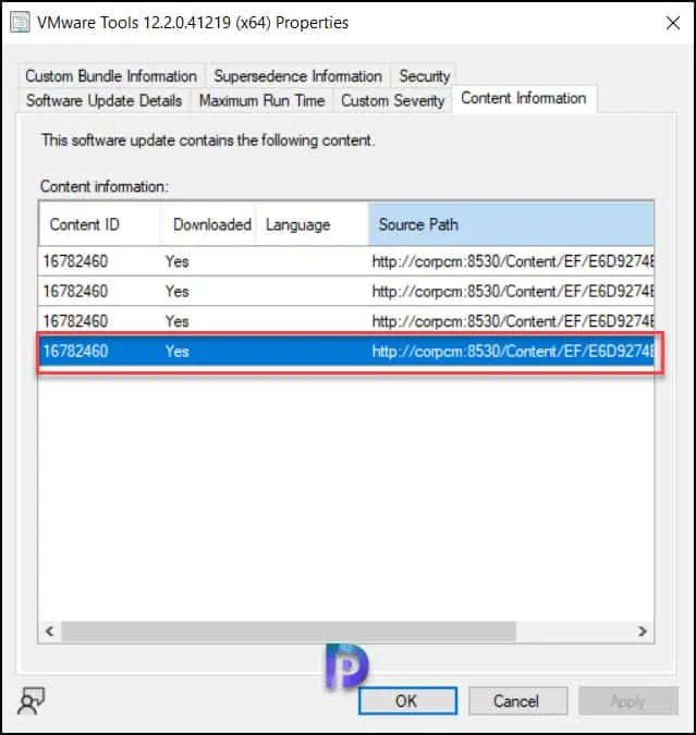 Fix: SCCM Updates Install Error 0x800b0109 | 0x8024b303 7 Get the Content URL of Failed Update
