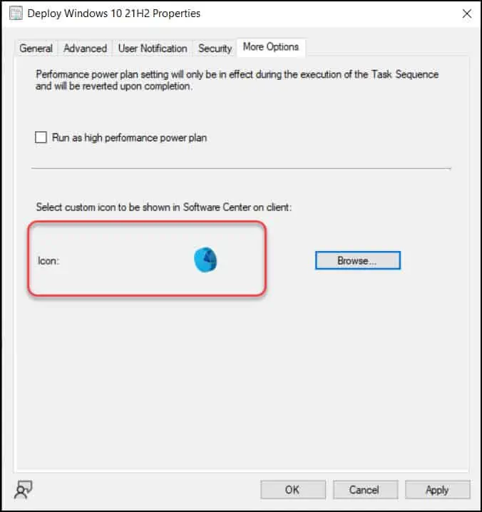 Set Icon for Task Sequences and Packages 8 Set Icon for SCCM Task Sequence