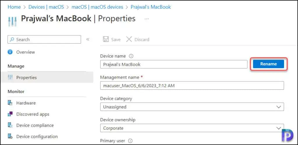 Set MacOS Device Name to Serial Number using Intune 1 MacOS Device Rename in Intune