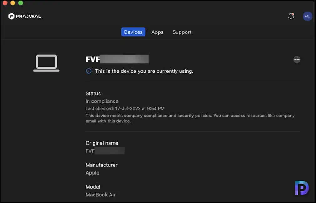 Set MacOS Device Name to Serial Number using Intune 12 Verify Device Name of Mac in Company Portal