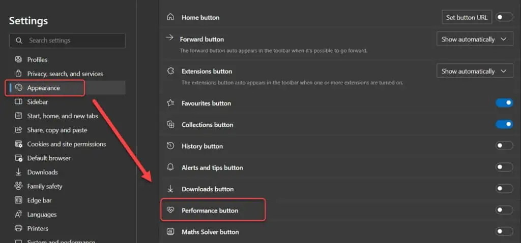 Show Performance button on Toolbar in Microsoft Edge 2 Show Performance button on Toolbar in Microsoft Edge