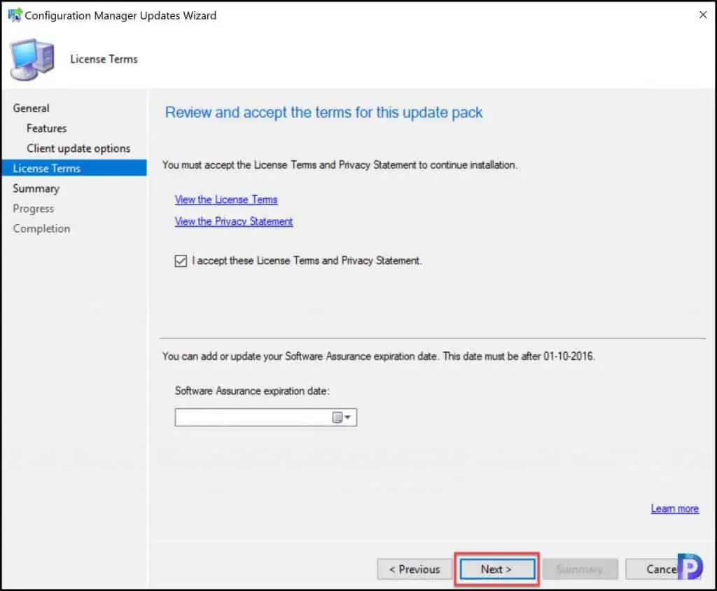 Complete SCCM 2107 Upgrade Guide 10 License Terms