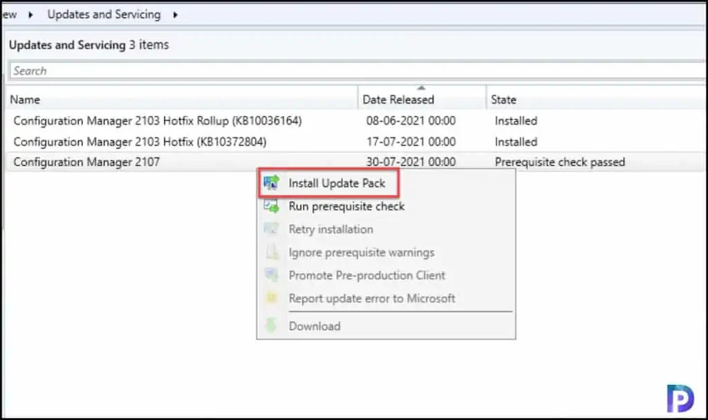 Complete SCCM 2107 Upgrade Guide 6 Begin the SCCM 2107 Upgrade