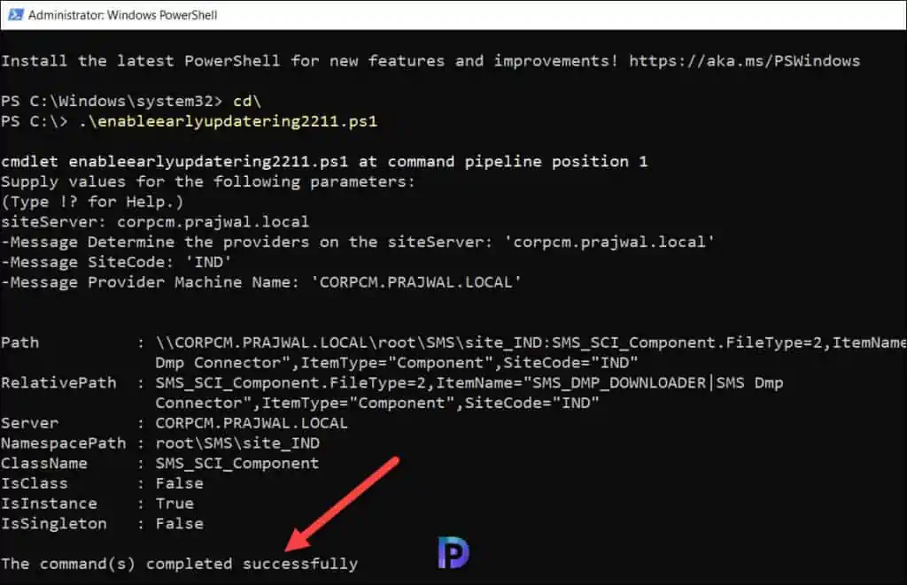 Complete SCCM 2211 Upgrade Guide 1 Run EnableEarlyUpdateRing PowerShell script for ConfigMgr 2211