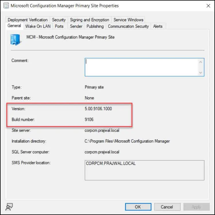 Complete SCCM 2303 Upgrade Guide 15 SCCM 2303 Build Number and Version