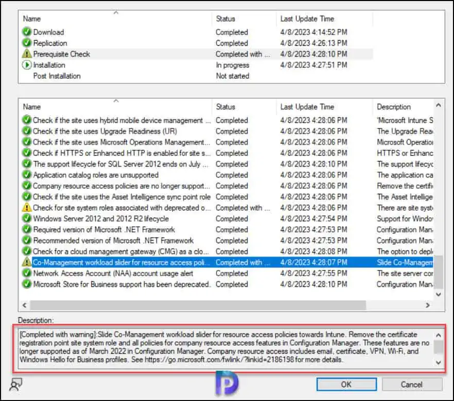 Complete SCCM 2303 Upgrade Guide 5 Resolve Prerequisite Check warnings