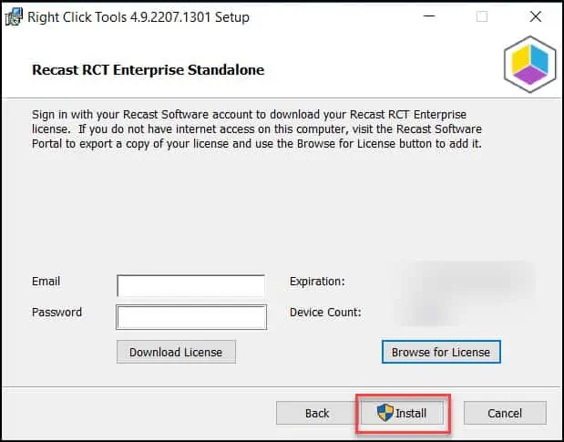 Steps to Upgrade Right Click Tools | Recast Software Update 4 Upgrade Right Click Tools