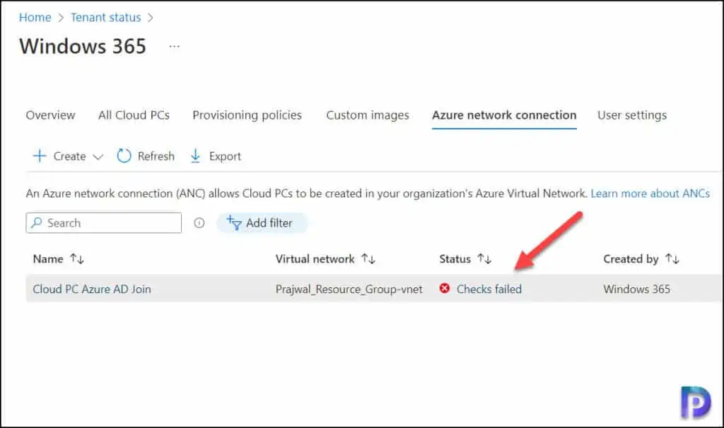 Troubleshoot Cloud PC Connection Errors | Windows 365 3 Azure Network Connection Health Checks Failed