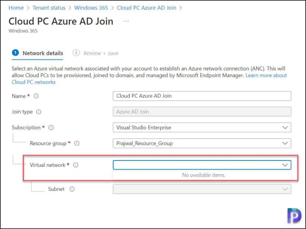 Troubleshoot Cloud PC Connection Errors | Windows 365 7 Cloud PC Azure AD Join Network Details