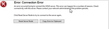 Troubleshoot WSUS Connection Issues with SCCM 1 WSUS Connection Error