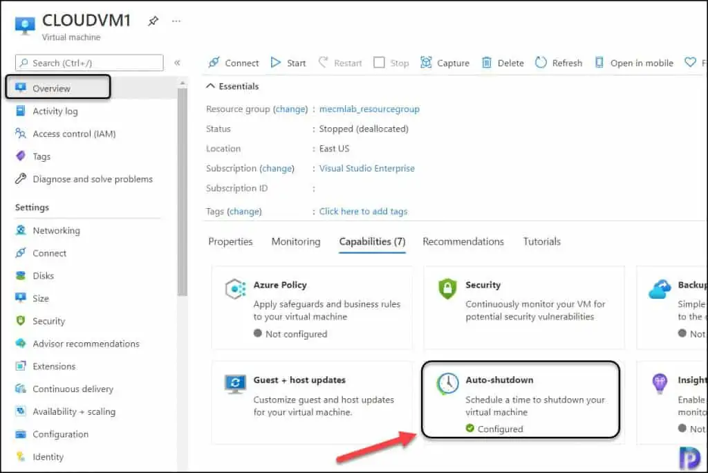 Steps to Turn Off Auto-Shutdown of Azure VM