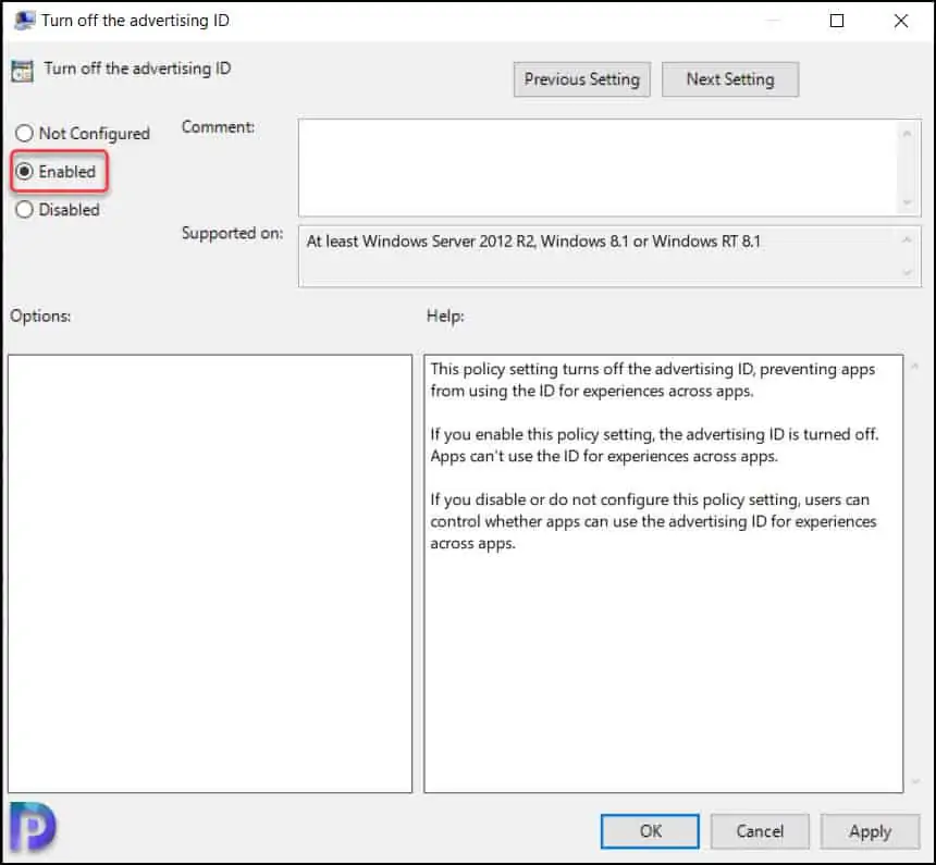 How to Disable Advertising ID using GPO (Group Policy) 5 Turn Off Advertising ID