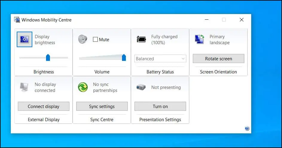 Turn Off Windows Mobility Center using Intune or GPO 1 Windows Mobility Center
