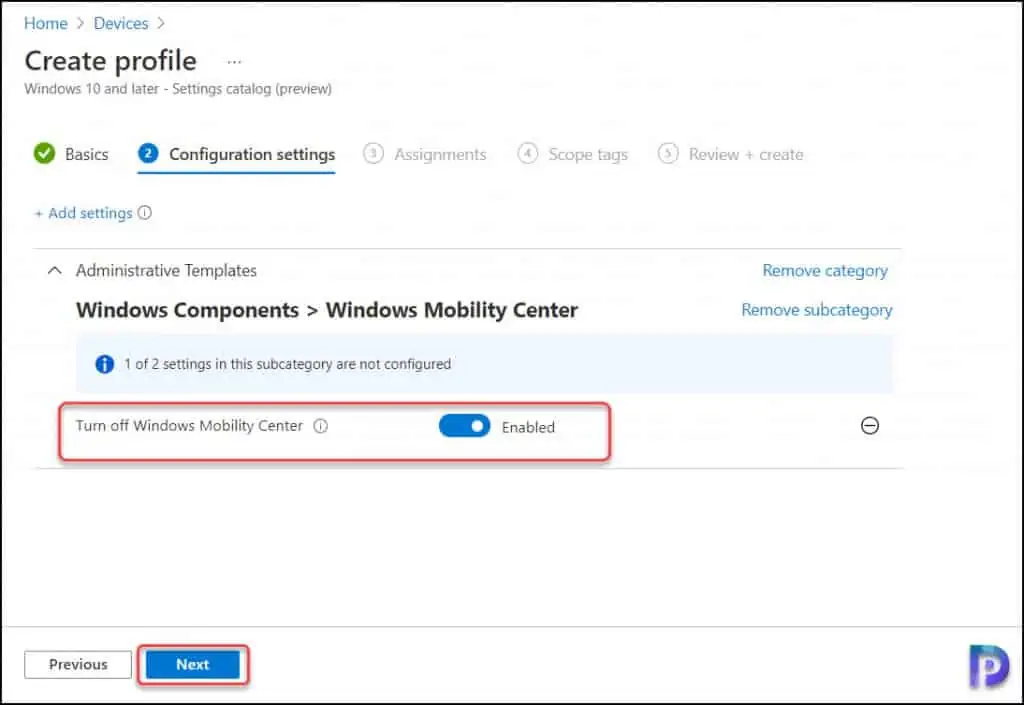Turn Off Windows Mobility Center using Intune or GPO 7 Disable Windows Mobility Center using Intune