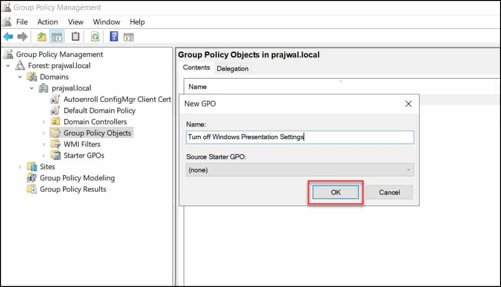 Turn off Windows Presentation Settings using Intune | GPO 12 Create a GPO to Turn off Windows Presentation Settings
