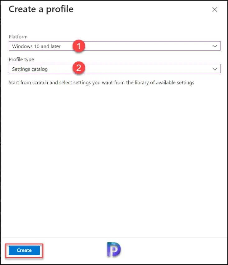 Create a Configuration Profile in Intune to Turn off Windows Presentation Settings