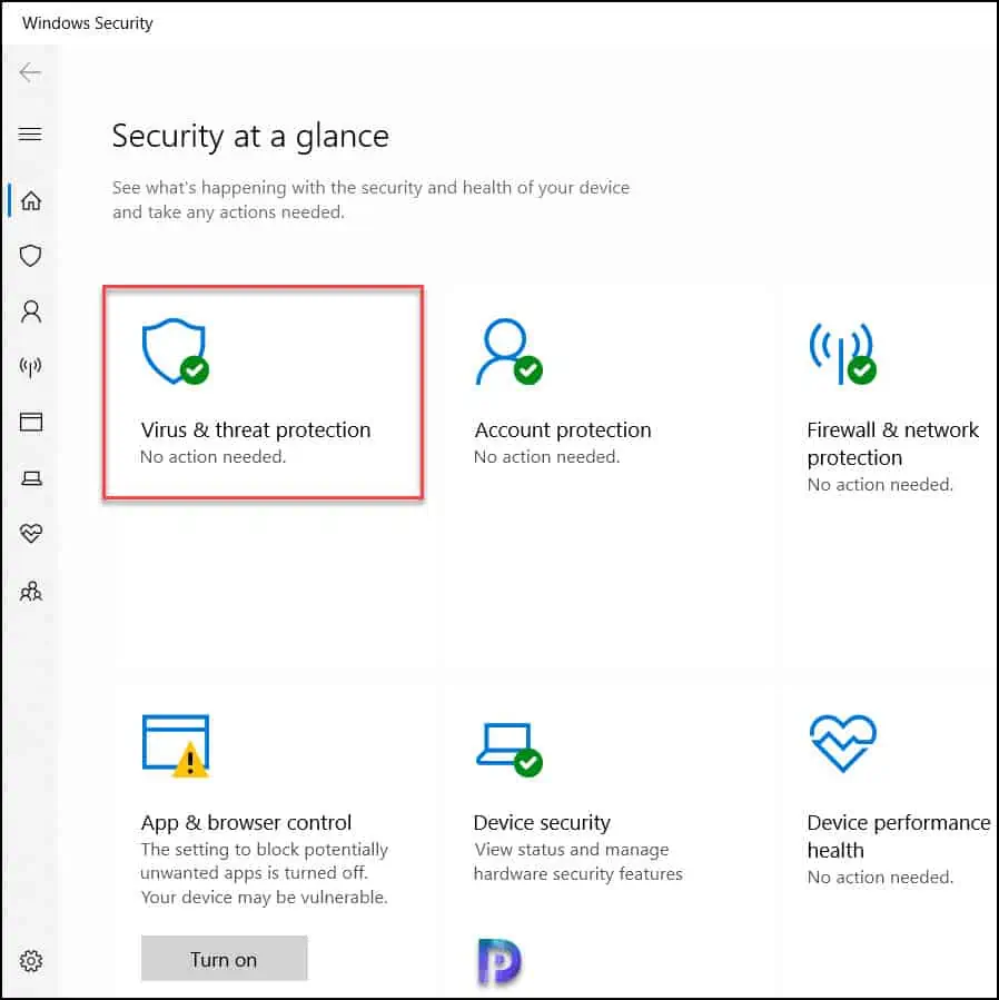 Manually Turn on cloud protection on individual clients with the Windows Security app