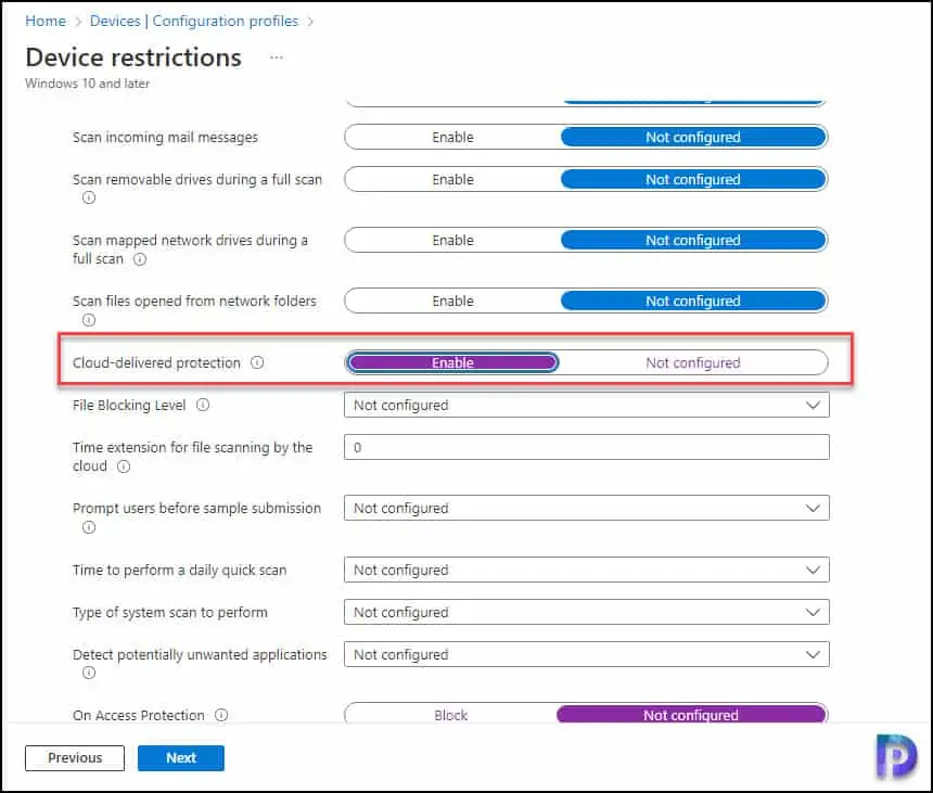Turn on Cloud Protection in Microsoft Defender Antivirus 5 Enable Cloud Protection using Intune