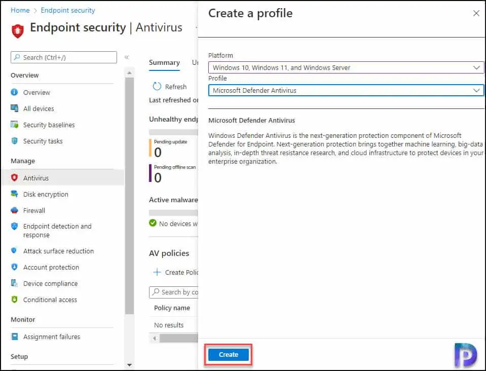 Turn on Cloud Protection in Microsoft Defender Antivirus 7 Turn on Cloud Protection using Endpoint Manager Antimalware Policy