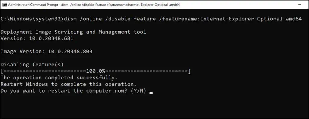 How To Uninstall Internet Explorer from Windows Server 5 Uninstall Internet Explorer using DISM
