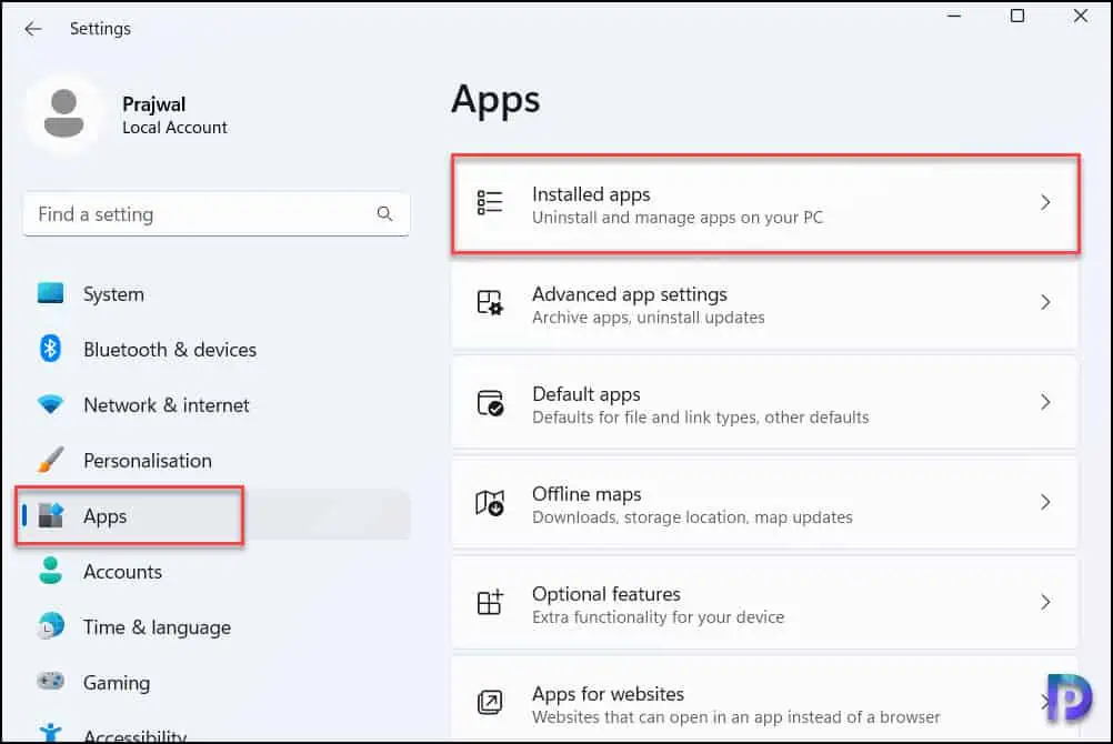 Uninstall Snipping Tool via Windows Apps