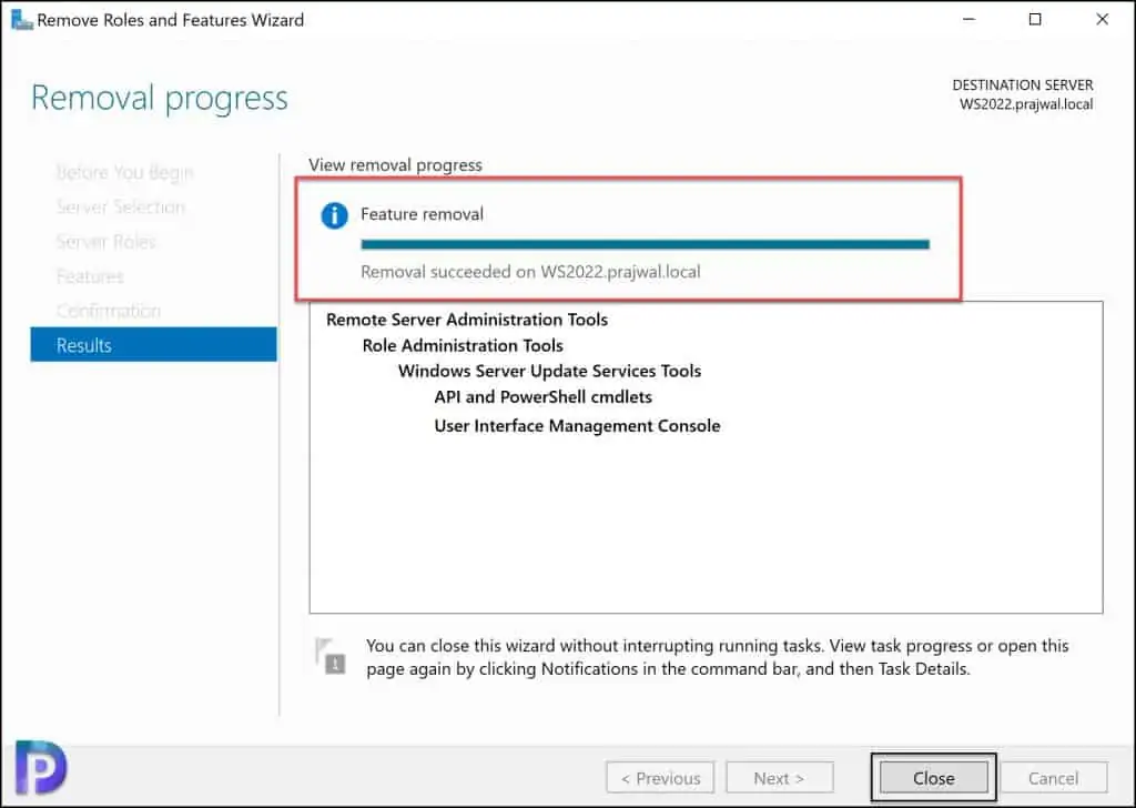 2 Best Ways to Uninstall WSUS Admin Console 5 Uninstall WSUS Admin Console using Server Manager