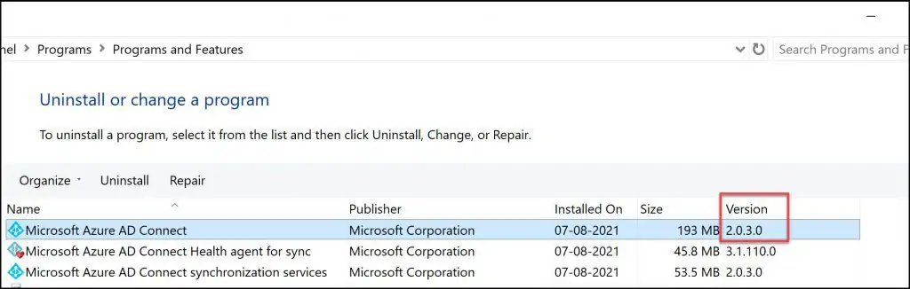 4 Proven Steps to Upgrade Azure AD Connect 1 Check Azure AD Connect Version