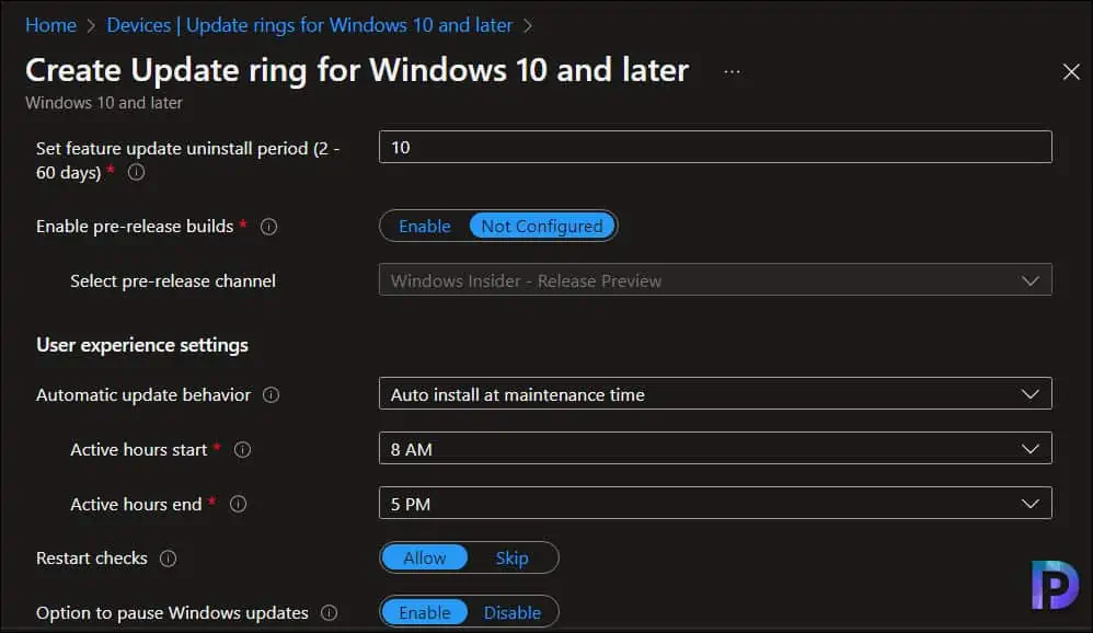 Upgrade to Windows 11 22H2 using Intune | Endpoint Manager 4 Specify Update Ring Settings for Windows 11 22H2
