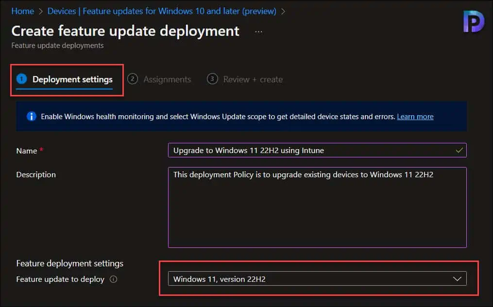 Upgrade to Windows 11 22H2 using Intune | Endpoint Manager 9 Upgrade to Windows 11 22H2 using Intune Deployment Policy