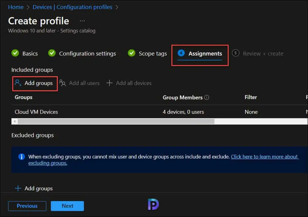 Use Intune to Configure Sites to Open when the Edge Browser Starts 10 Device Configuration Profile Assignments
