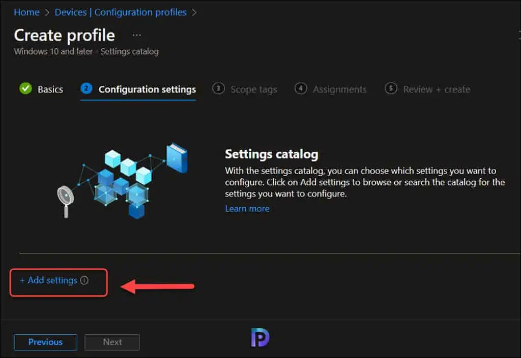 Use Intune to Configure Sites to Open when the Edge Browser Starts 4 Settings Catalog | Add Settings