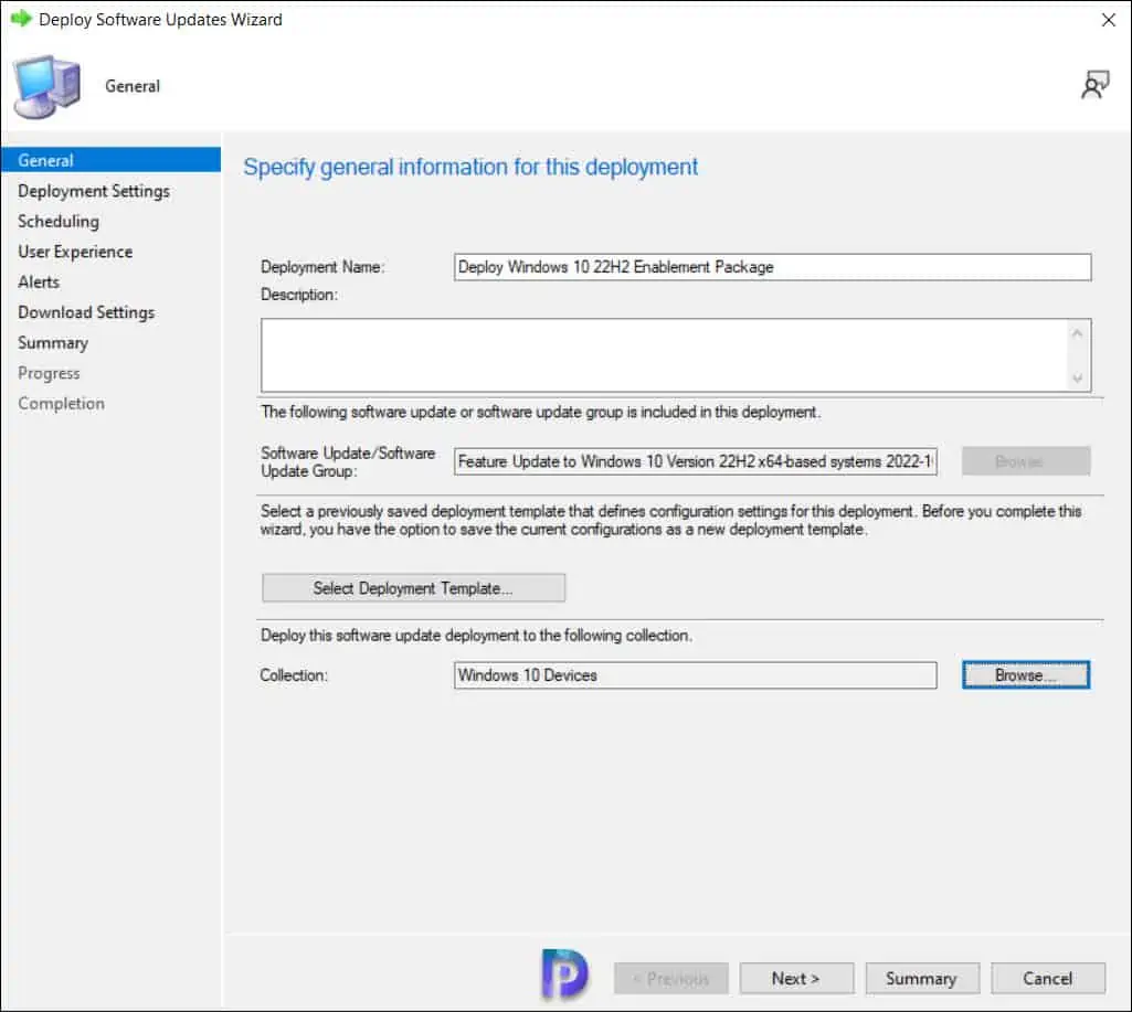Windows 10 22H2 Upgrade using SCCM Feature Update Option 10 Deploy Windows 10 22H2 Feature Update using SCCM