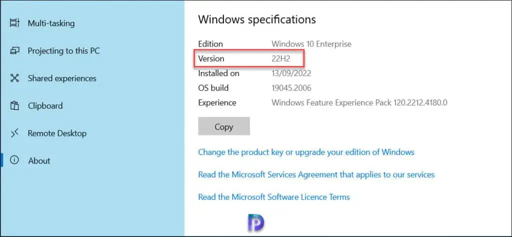 Windows 10 22H2 Upgrade using SCCM Feature Update Option 20 Verify the Windows 10 22H2 Version and Build Number
