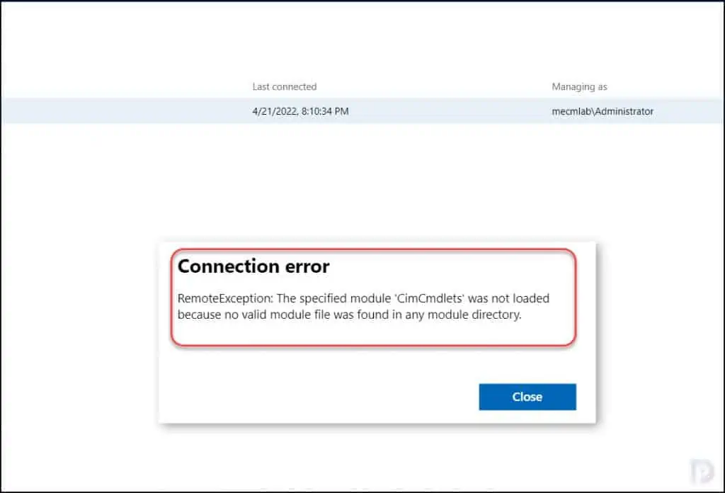 Fix Windows Admin Center CimCmdLets Connection Error 1 Windows Admin Center CimCmdLets Connection Error