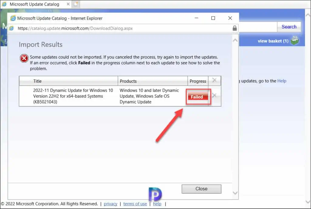 Fix WSUS Update Import Error 80131509 Microsoft Update Catalog 1 WSUS Update Import Error 80131509 via Microsoft Update Catalog
